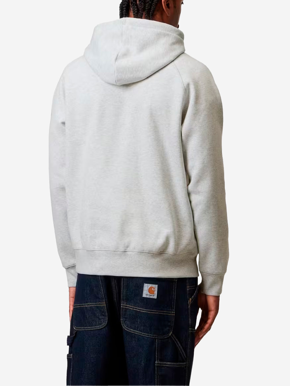 CARHARTT WIP Hooded Chase Sweat grigia Grigia chiara Urbanstaroma