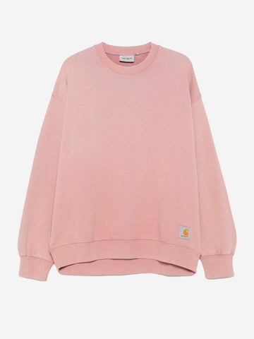 CARHARTT WIP Felpa rosa 'Hudson' effetto slavato Rosa