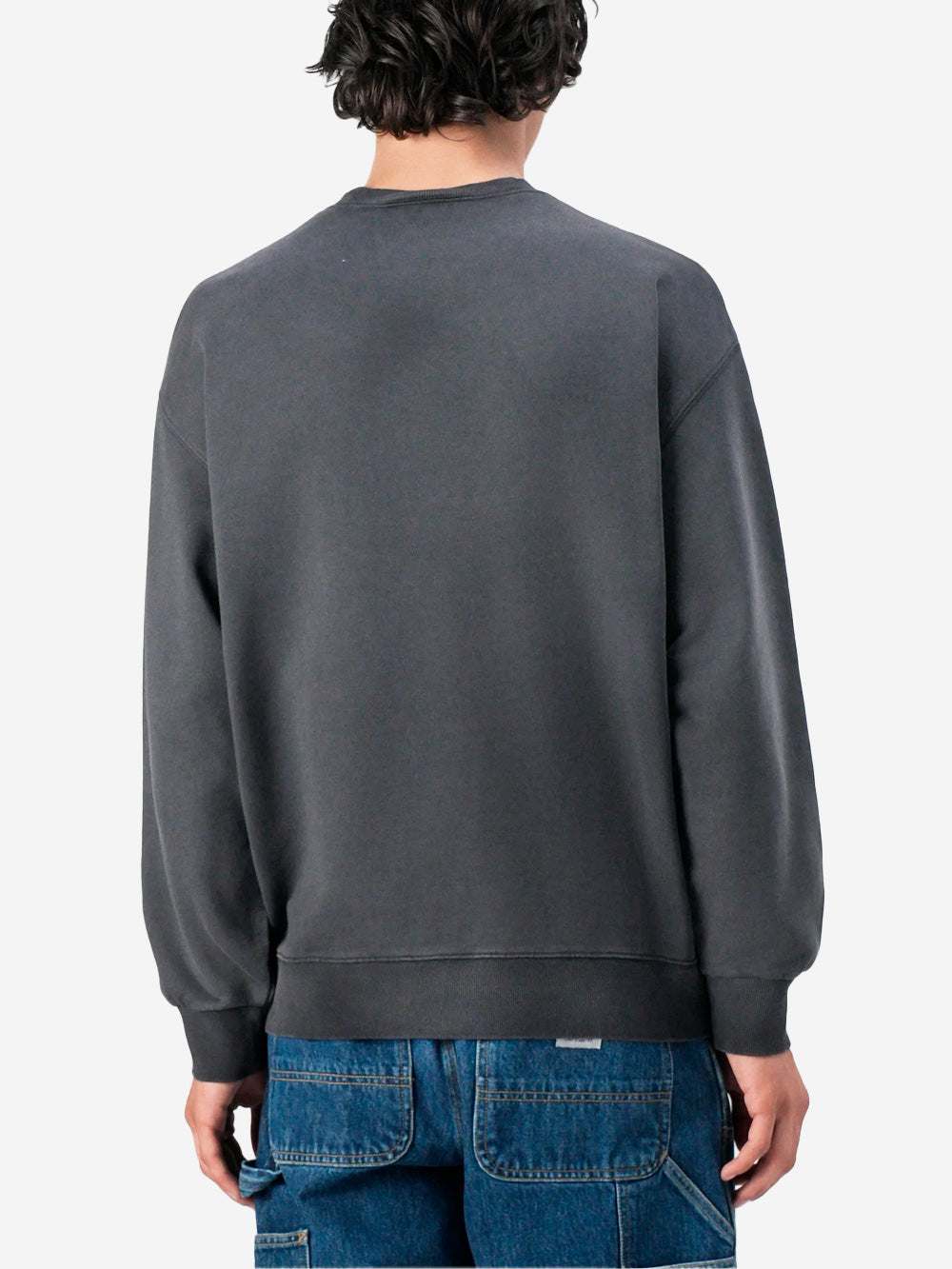 CARHARTT WIP Felpa nera 'Hudson' effetto slavato Nero Urbanstaroma