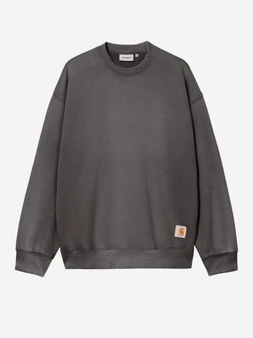 CARHARTT WIP Felpa nera 'Hudson' effetto slavato Nero