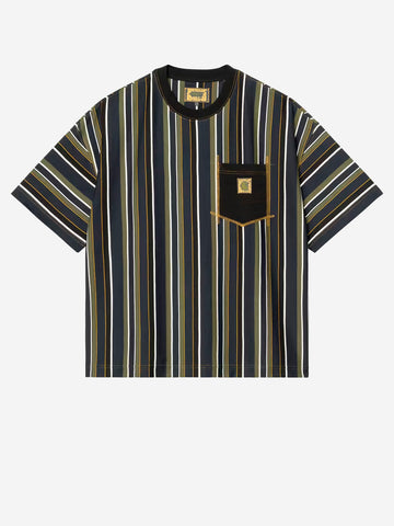 CARHARTT WIP T-shirt a righe x Nicholas Daley Nero blu