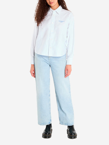 CARHARTT WIP W L/S camicia a righe blu 'Cassel' Bianca blu