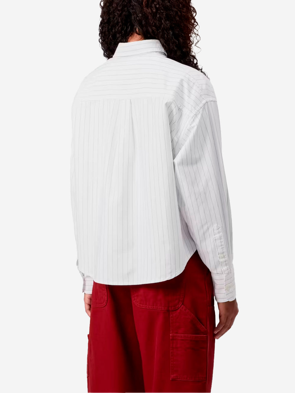 CARHARTT WIP W L/S camicia a righe 'Cassel' Bianco nero Urbanstaroma