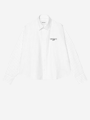 CARHARTT WIP W L/S camicia a righe 'Cassel' Bianco nero
