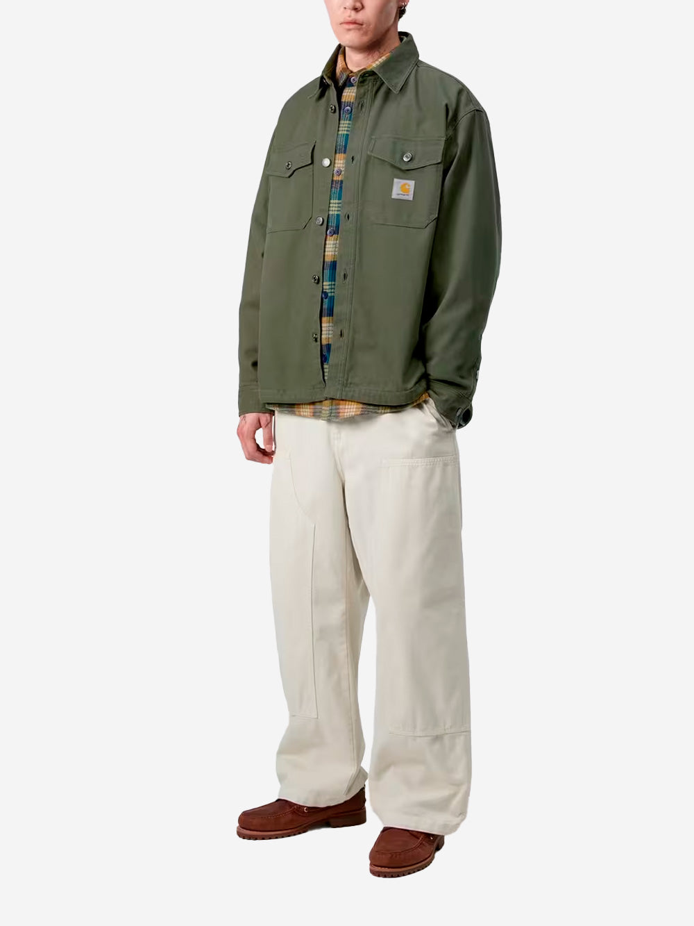 CARHARTT WIP Overshirt verde foderato Selby Verde militare Urbanstaroma