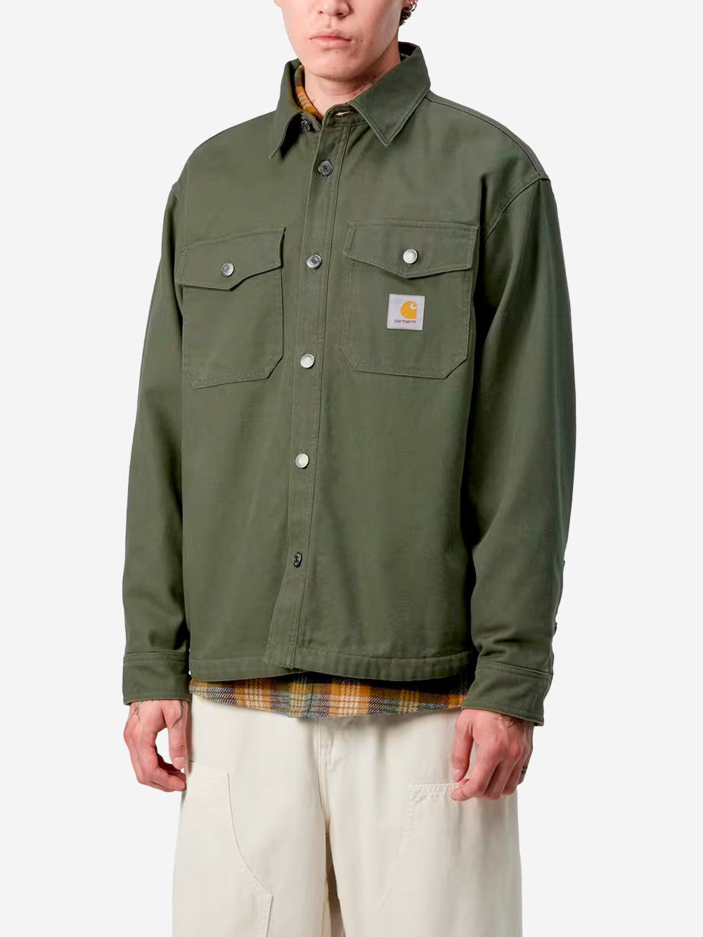 CARHARTT WIP Overshirt verde foderato Selby Verde militare Urbanstaroma
