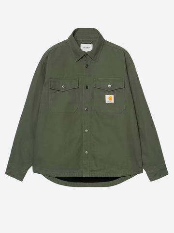 CARHARTT WIP Overshirt verde foderato Selby Verde militare