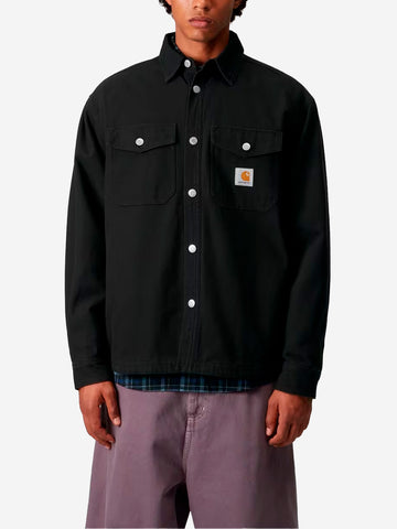 CARHARTT WIP Overshirt nero foderato Selby Nero