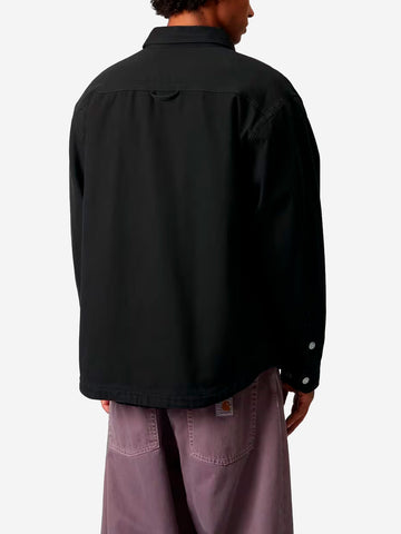 CARHARTT WIP Overshirt nero foderato Selby Nero