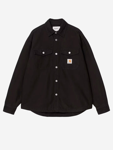 CARHARTT WIP Overshirt nero foderato Selby Nero