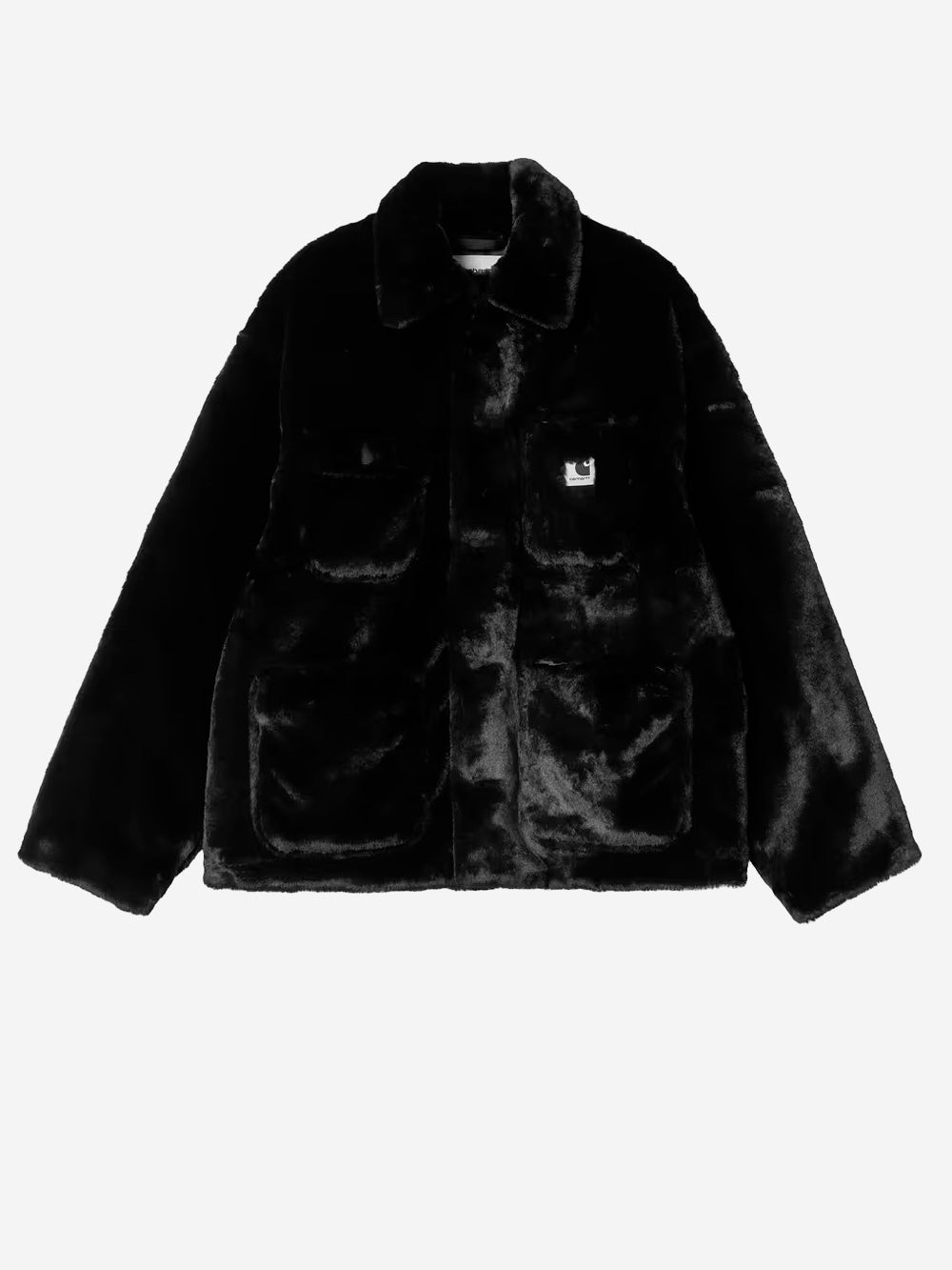 CARHARTT WIP W Giacca in pelliccia sintetica nera 'Olney Michigan' Nero Urbanstaroma