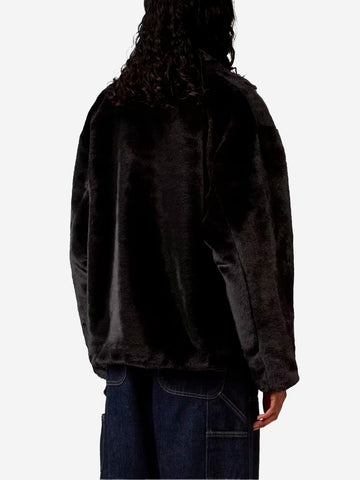 CARHARTT WIP W Giacca in pelliccia sintetica nera 'Olney Michigan' Nero