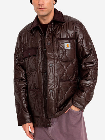CARHARTT WIP Giacca 'Oscar Chore Liner' con colletto in velluto Marrone
