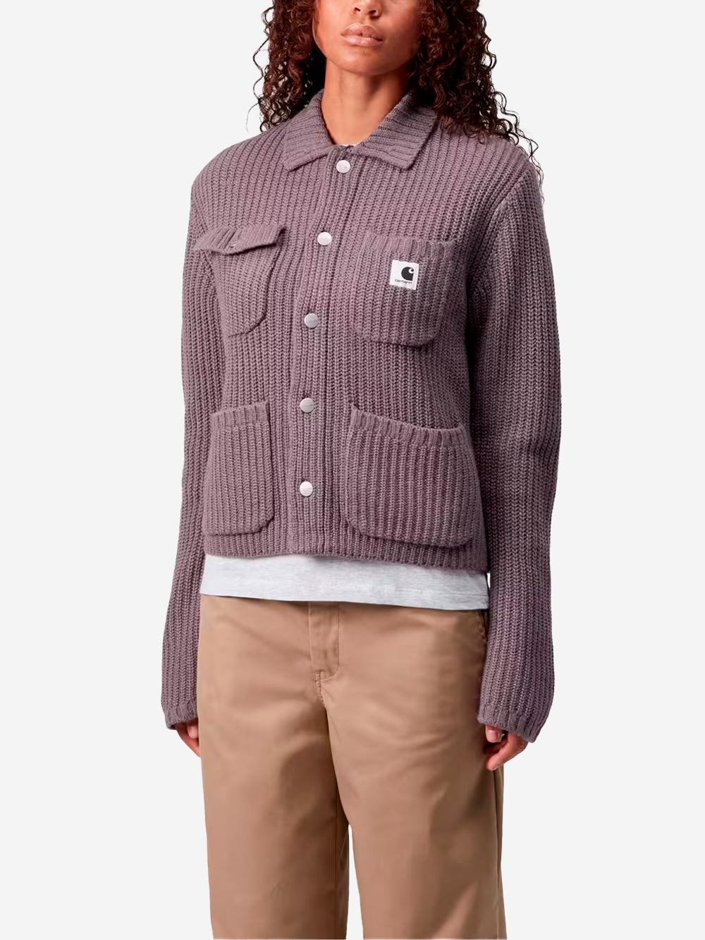 CARHARTT WIP W Maglione viola Michigan con tasche Lavanda Urbanstaroma