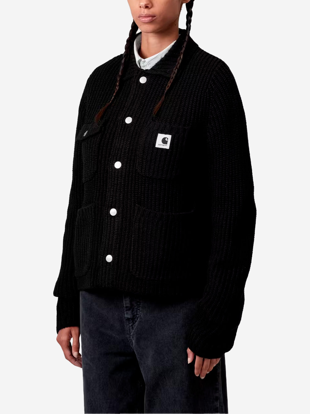 CARHARTT WIP W Maglione nero Michigan con tasche Nero Urbanstaroma