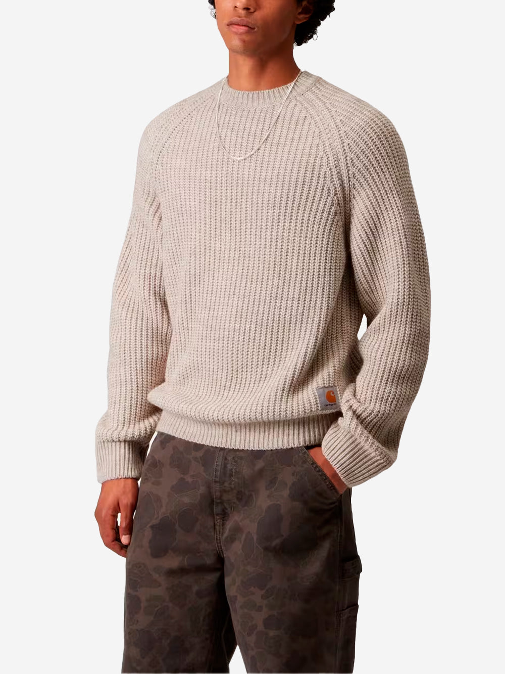 CARHARTT WIP Maglione in misto lana 'Firth' beige Panna Urbanstaroma