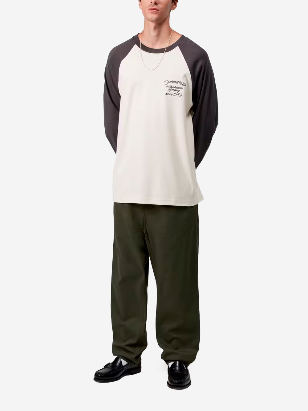 CARHARTT WIP T-shirt a maniche lunghe a contrasto 'Alston' Panna Urbanstaroma