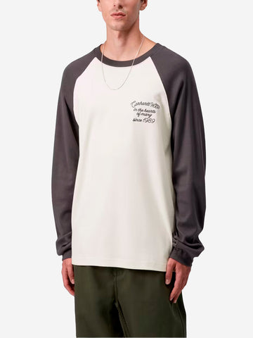 CARHARTT WIP T-shirt a maniche lunghe a contrasto 'Alston' Panna