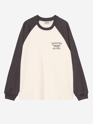 CARHARTT WIP T-shirt a maniche lunghe a contrasto 'Alston' Panna