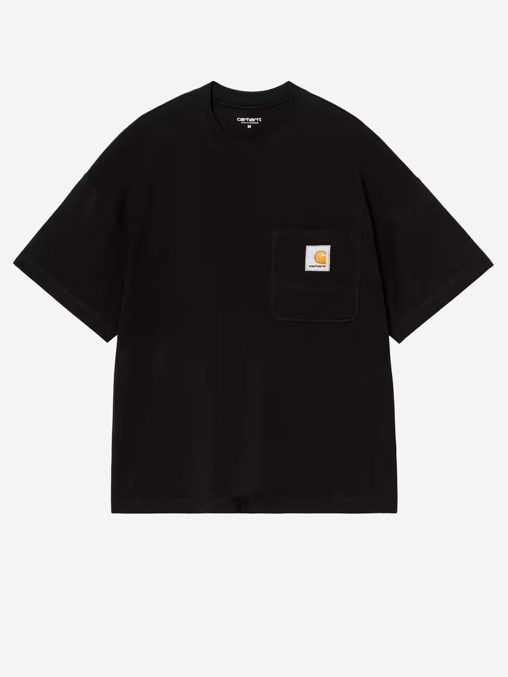 CARHARTT WIP T-shirt nera boxy fit S/S Work Pocket Nero Urbanstaroma
