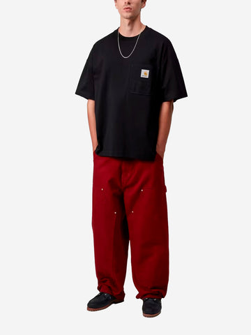 CARHARTT WIP T-shirt nera boxy fit S/S Work Pocket Nero