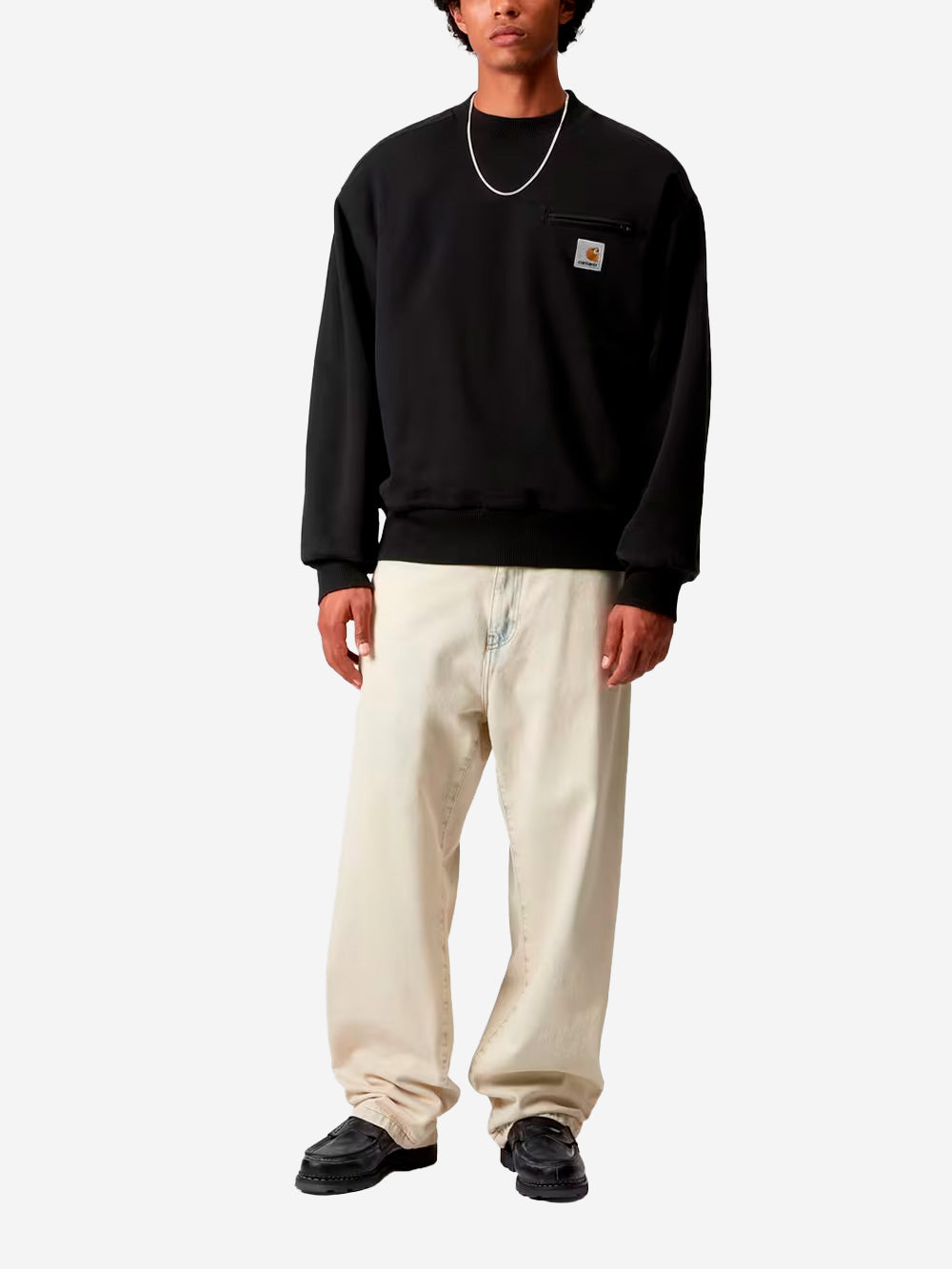 CARHARTT WIP Felpa girocollo Detroit nera Nero Urbanstaroma