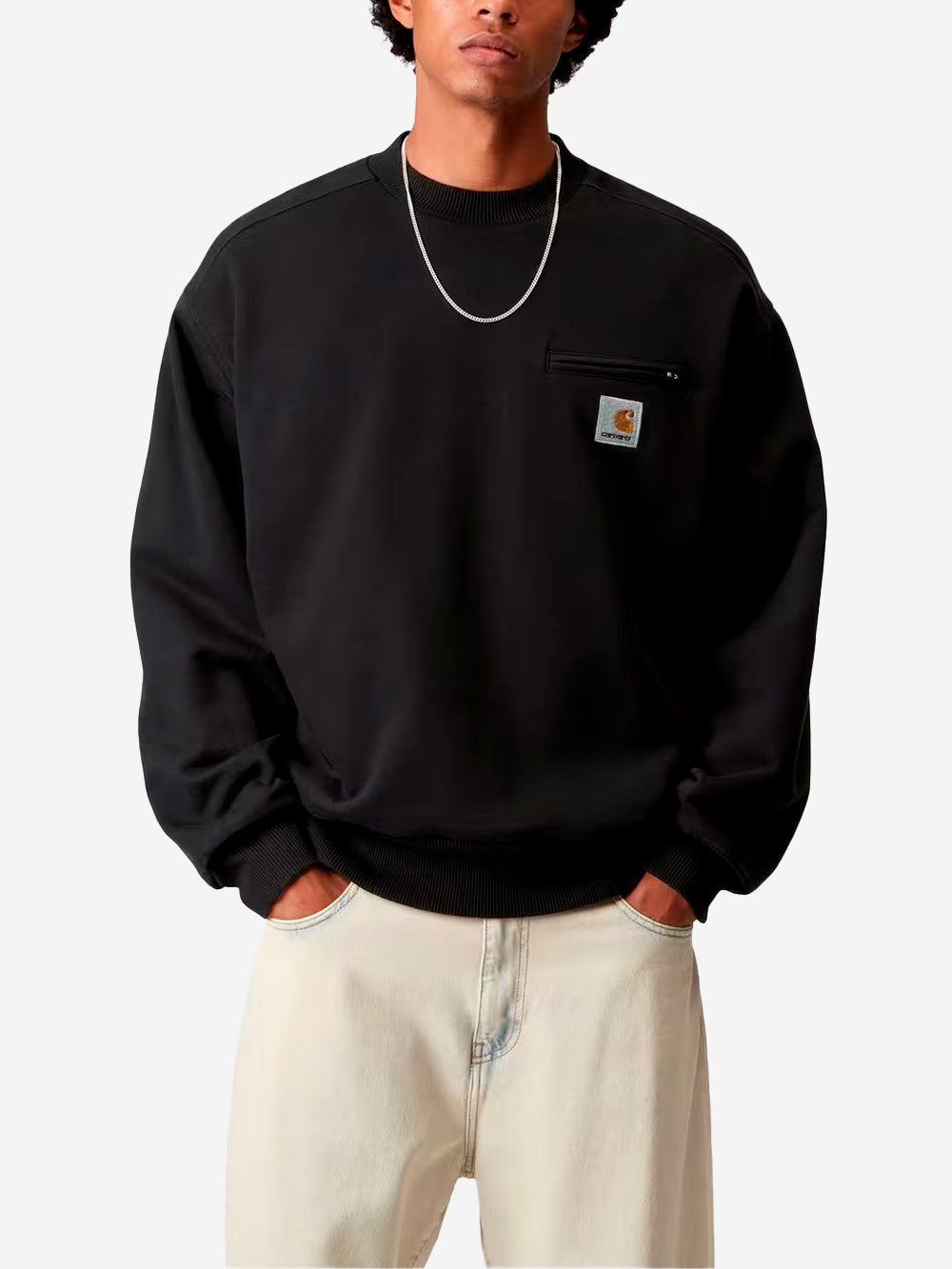 CARHARTT WIP Felpa girocollo Detroit nera Nero Urbanstaroma