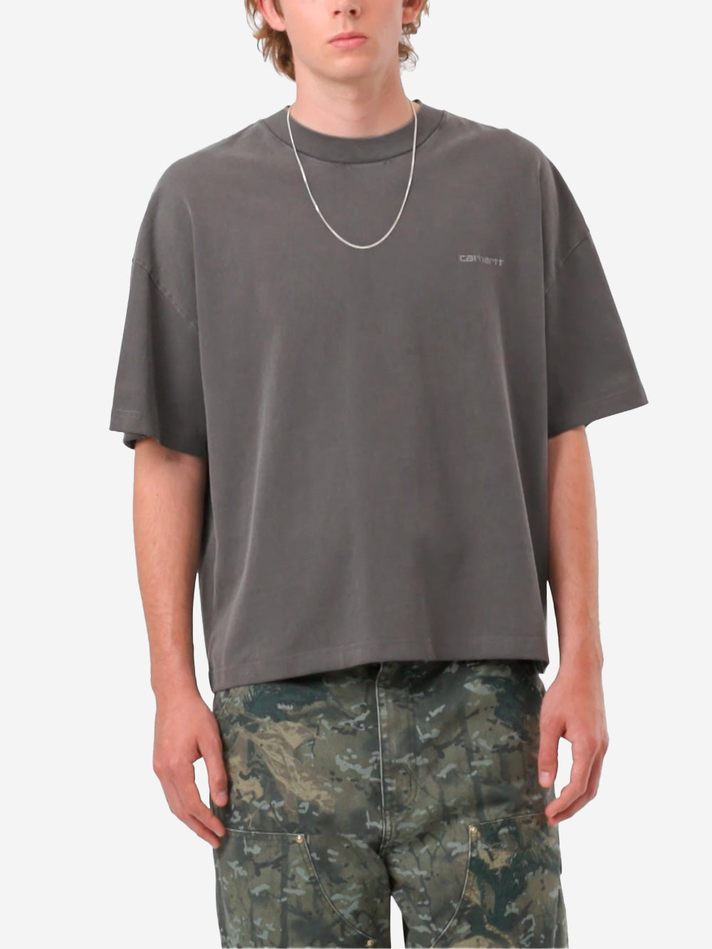 CARHARTT WIP T-shirt grigia boxy fit 'Benton' Grigio Urbanstaroma