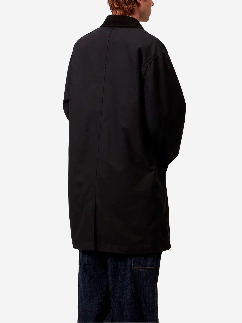 CARHARTT WIP Webster Coat nero con colletto in velluto Nero Urbanstaroma