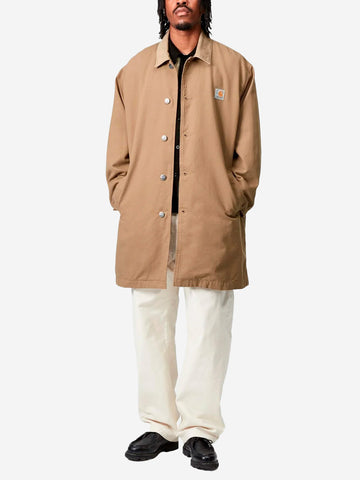 CARHARTT WIP Webster Coat beige con colletto in velluto Beige