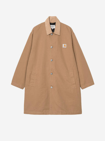CARHARTT WIP Webster Coat beige con colletto in velluto Beige