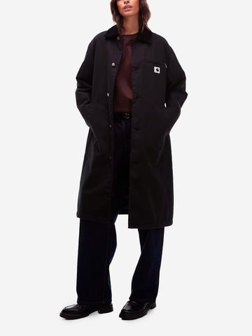 CARHARTT WIP W Giacca lunga 'Webster' nera Nero