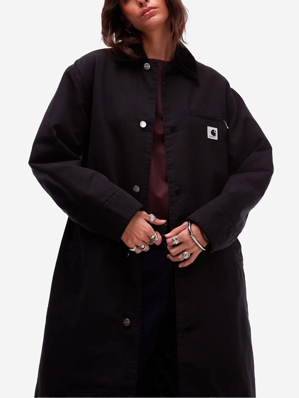 CARHARTT WIP W Giacca lunga 'Webster' nera Nero Urbanstaroma