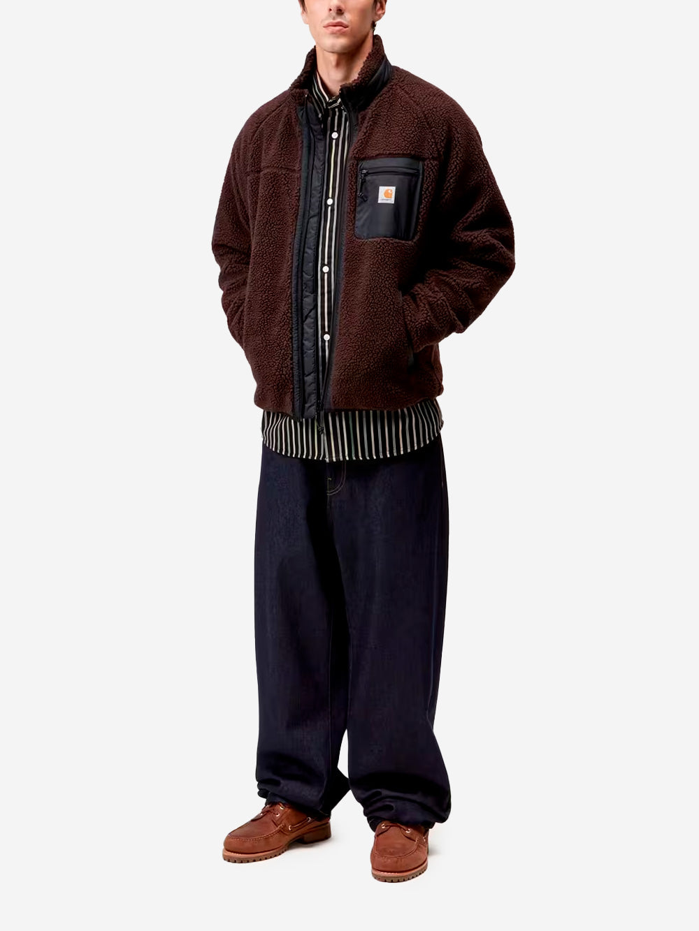 CARHARTT WIP Giacca in pile marrone 'Prentis Liner' Marrone Urbanstaroma