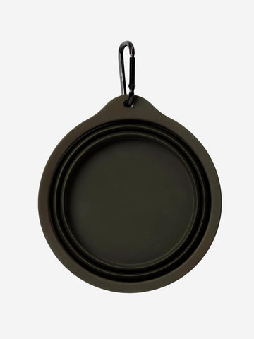 CARHARTT WIP Ciotola per cani in silicone con ciondolo e moschettone Oliva