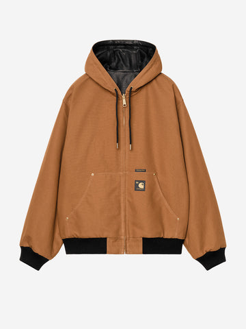 CARHARTT WIP 50 years anniversary og active jacket calf leather Nero