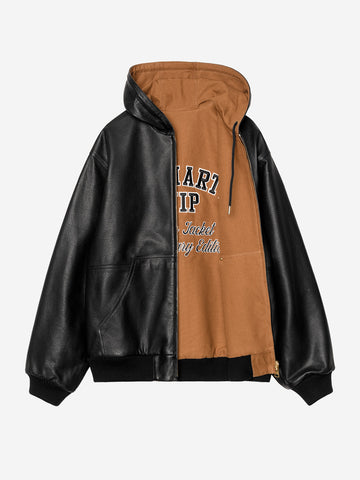 CARHARTT WIP 50 years anniversary og active jacket calf leather Nero