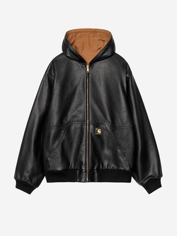 CARHARTT WIP 50 years anniversary og active jacket calf leather Nero