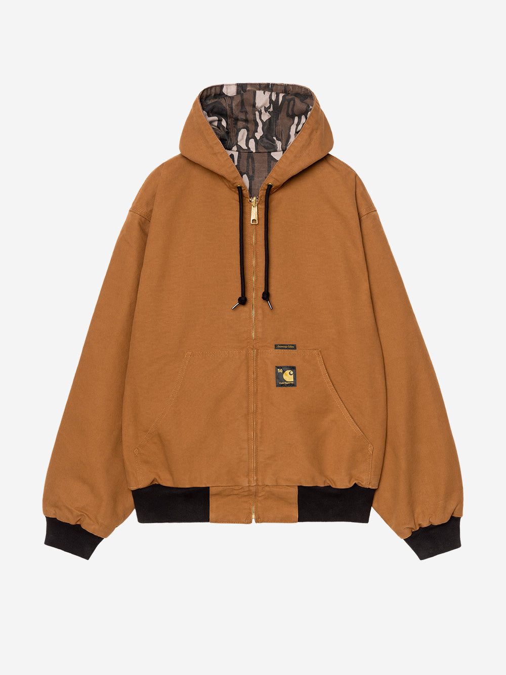 CARHARTT WIP 50 years anniversary og active jacket canvas organic cotton marrone Marrone Urbanstaroma