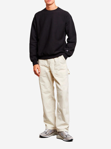 CHAMPION Felpa girocollo nera Reverse Weave Made in USA Nero