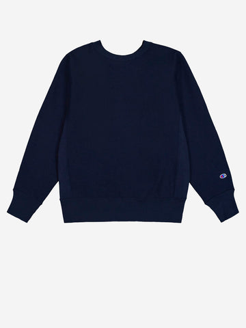 CHAMPION Felpa girocollo blu Reverse Weave Made in USA Navy