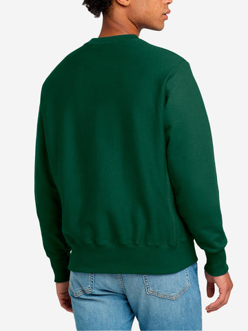 CHAMPION Felpa girocollo verde Reverse Weave Made in USA Verde