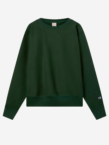 CHAMPION Felpa girocollo verde Reverse Weave Made in USA Verde