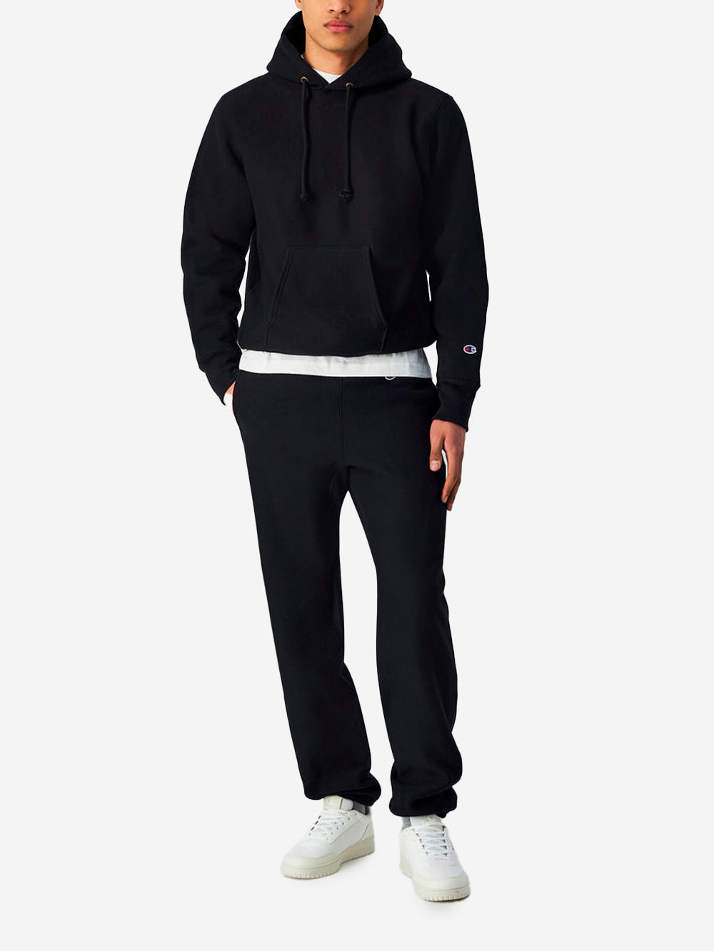 CHAMPION Hoodie nera Reverse Weave Made in USA Nero Urbanstaroma