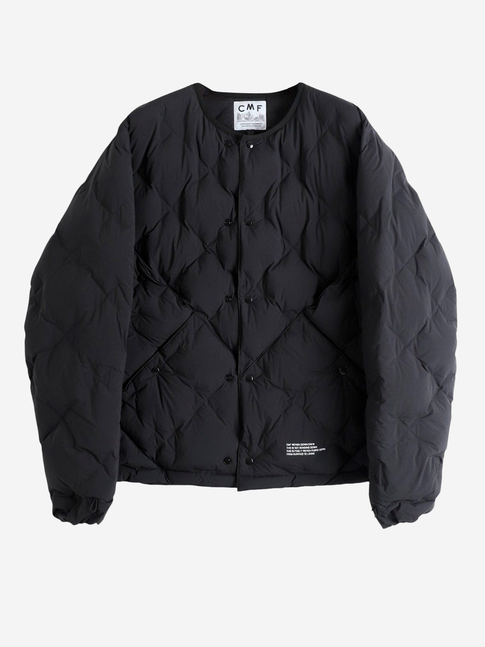 CMF OUTDOOR GARMENT Piumino imbottito crewneck woven nero Nero Urbanstaroma