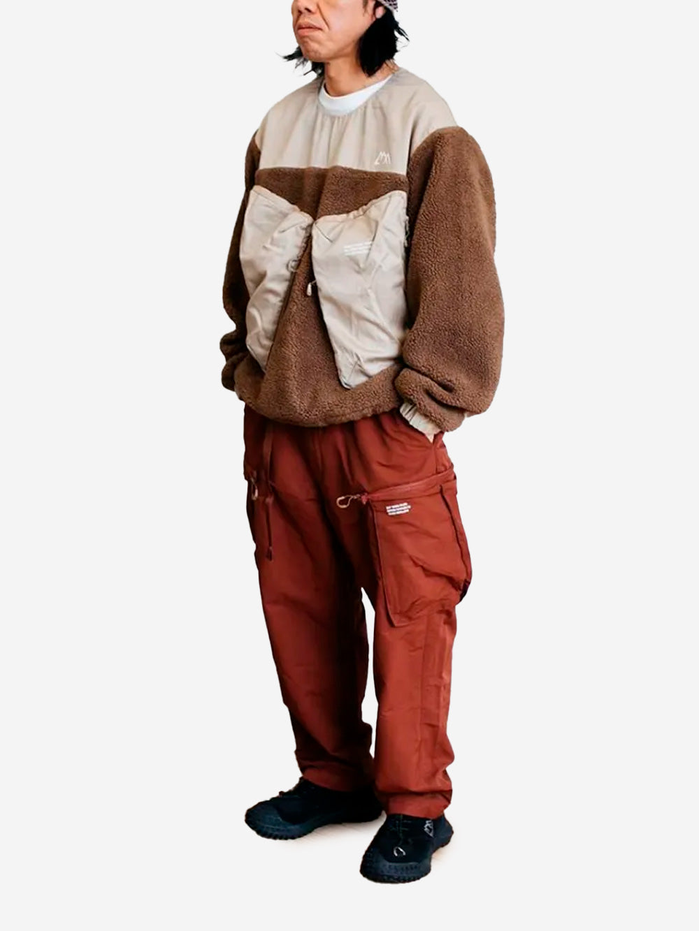 CMF OUTDOOR GARMENT Pantaloni cargo marroni 'Weird' in nylon Marrone arancio Urbanstaroma