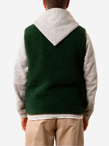 Gilet en laine polaire 'Pepitko' vert