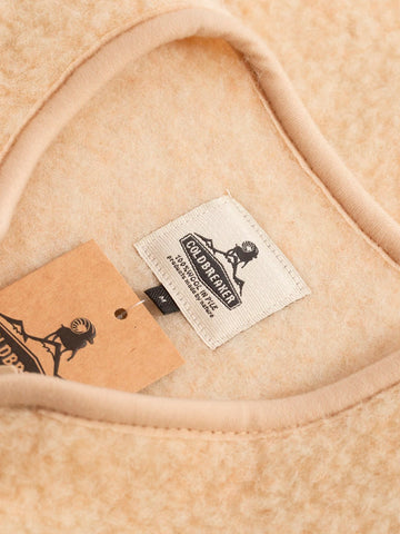 Beige wool fleece vest 'Pepitko'