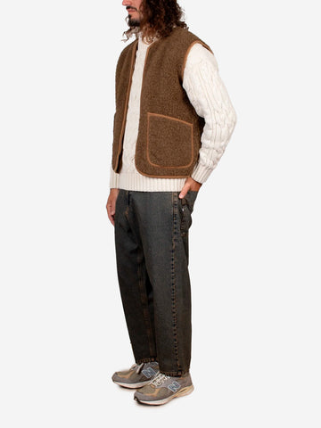 Chaleco de lana polar marrón 'Pepitko'