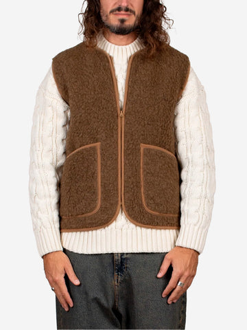 Chaleco de lana polar marrón 'Pepitko'